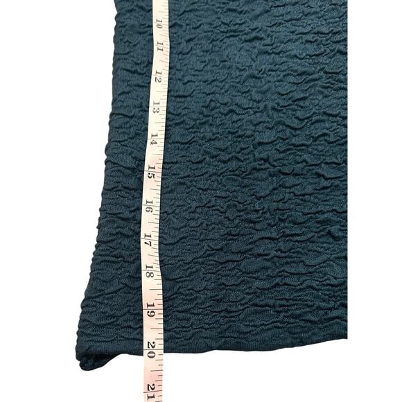Natural Life Danielle Square Neck Tank Teal Sweater-Like Bubble Texture, M - Picture 4 of 7